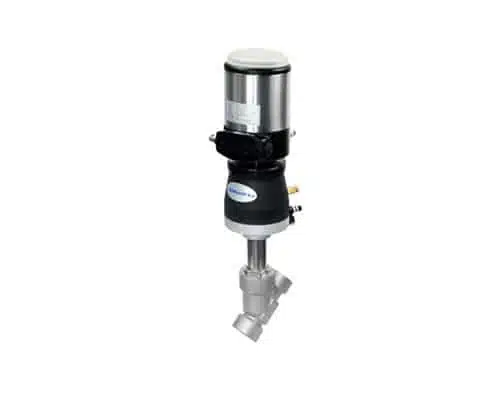 pneumatic angle seat valve with control unit - alldismo co.,ltd.