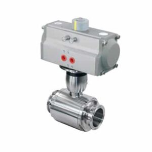 Horizontal pneumatic straight ball valve