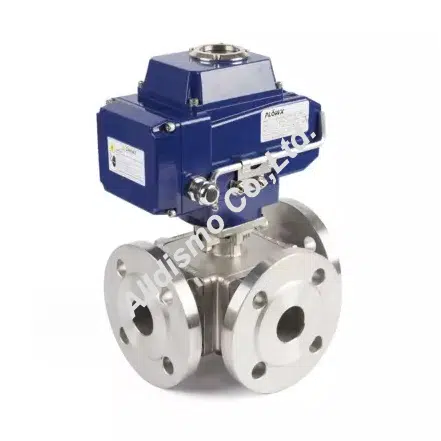 flowx - electric actuator 3-way flange ball valve - alldismo co.,ltd.