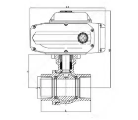 flowx - electric actuator 2-piece thread ball valve - alldismo co.,ltd.