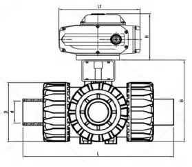 flowx - electric actuator 3-way true union ball valve - alldismo co.,ltd.
