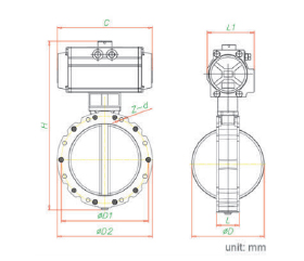 Pneumatic Powder Butterfly Valve