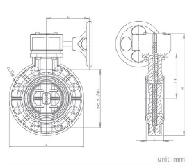 Gear-Operated UPVC plastic Butterfly Valve