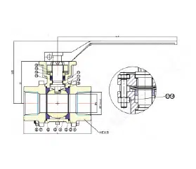 flowx - hand lever 3-piece thread ball valve - alldismo co.,ltd.