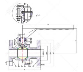 FlowX - Hand Lever Flange Ball Valve