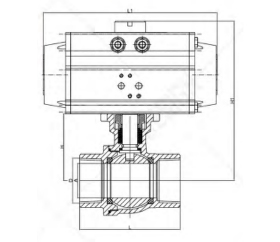 FlowX - Pneumatic 2-Piece Thread Ball Valve