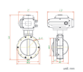 Electric Powder Butterfly Valve