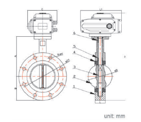 Electric U Type Butterfly Valve