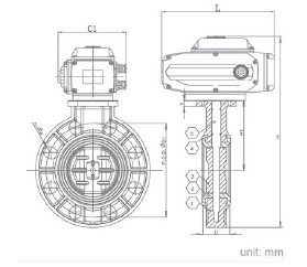 Electric UPVC plastic Butterfly Valve