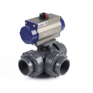 Pneumatic 3-Way True Union Ball Valve
