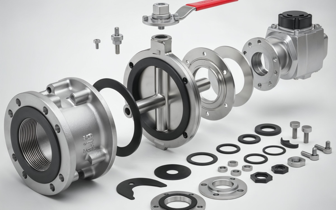 What Are the Key Parts of a Butterfly Valve and How Do They Work?