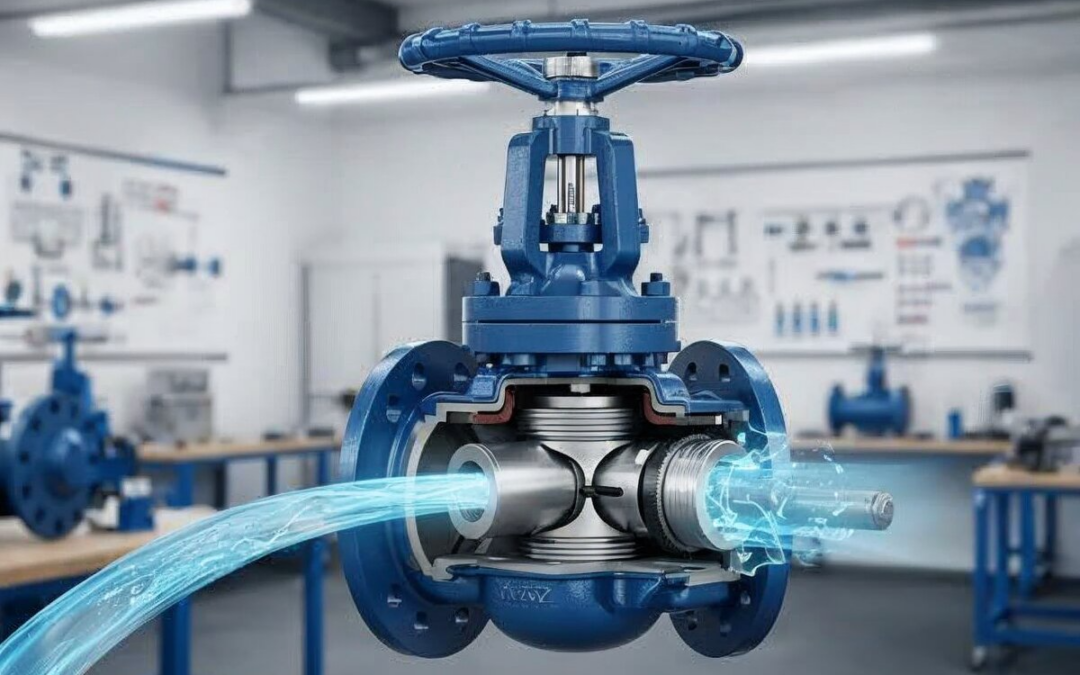 What is a globe valve and how does it precisely control flow?